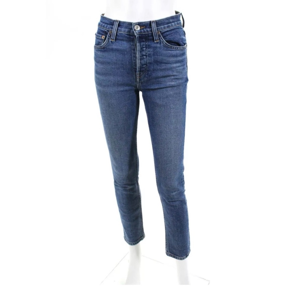 RE/DONE ORIGINALS HIGH RISE ANKLE CROP - Picture 2 of 5